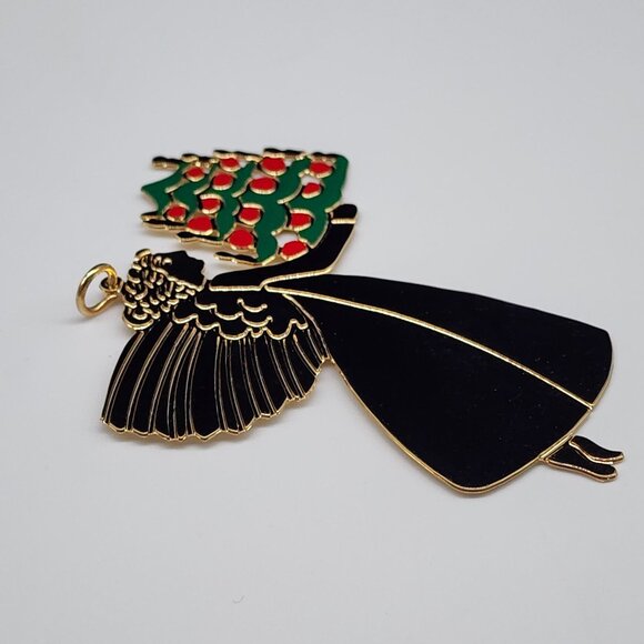 Metropolitan Museum of Arts MMA Brass Angel Holding Candles Christmas Ornament - Picture 5 of 7